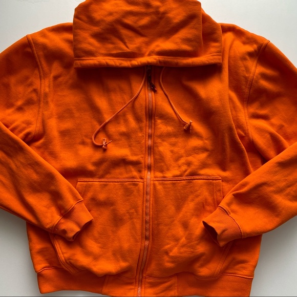 TIP TOP Orange Zip-Up Light Hoodie Jacket Size L - Picture 4 of 11